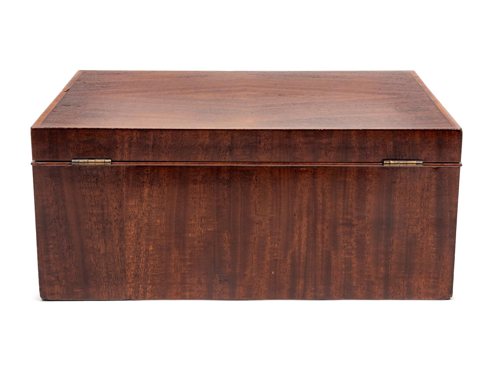 An English Mahogany and Bird's Eye Maple Box