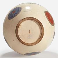 A large Japanese enameled Satsuma pottery vase Edo/Meiji period