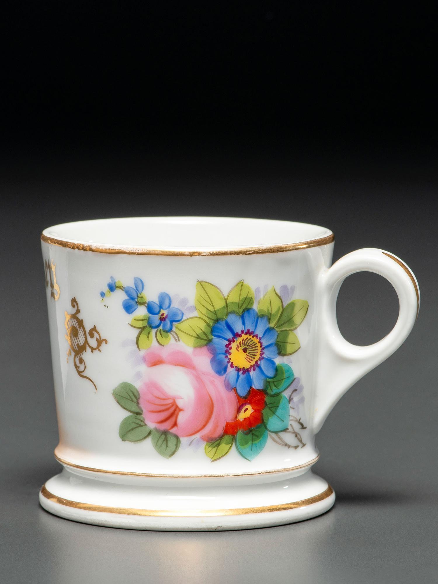 A Roller Skater's Porcelain Shaving Mug