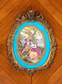 A Napoleon III Kingwood, Gilt Bronze Mounted and Porcelain Inset Bonheur du Jour