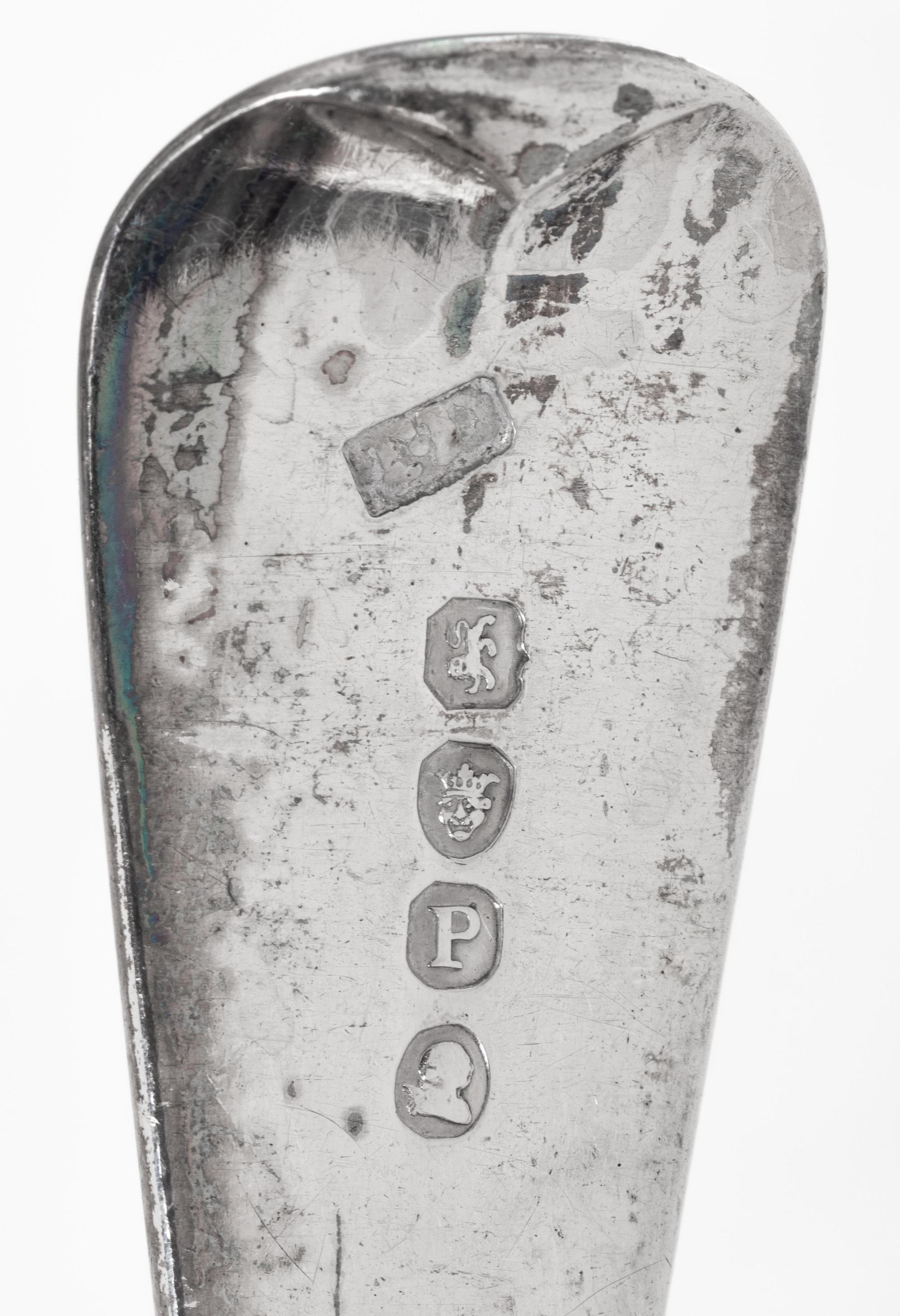 A Collection of Georgian Silver Flatware Articles