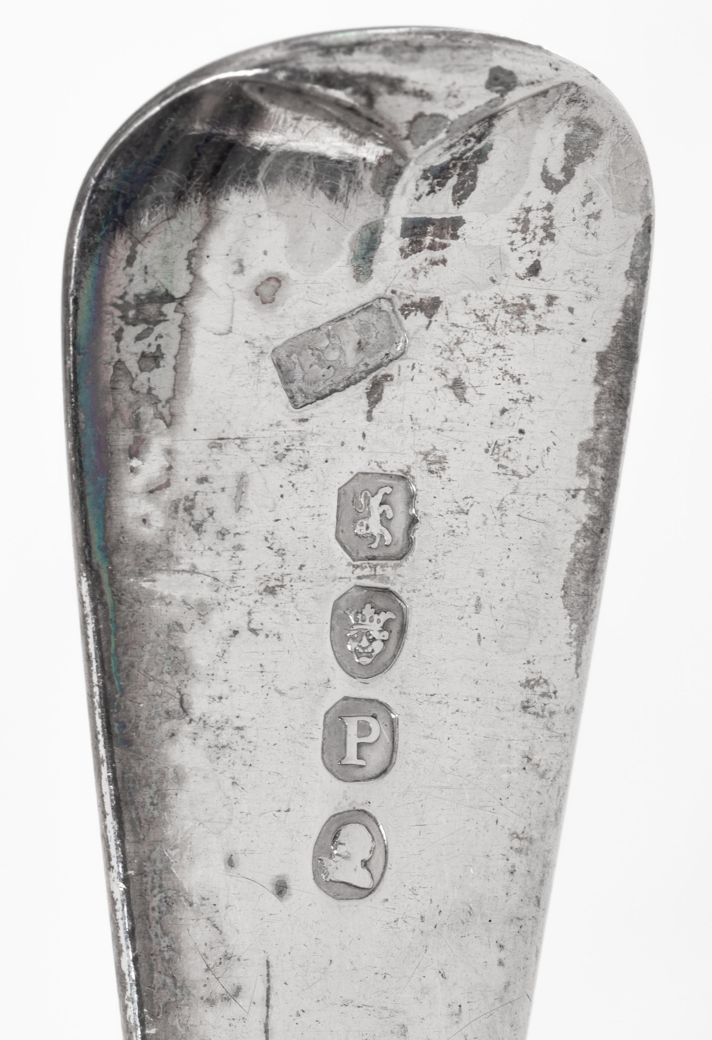 A Collection of Georgian Silver Flatware Articles