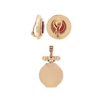 CARNELIAN INTAGLIO EARRINGS AND PENDANT