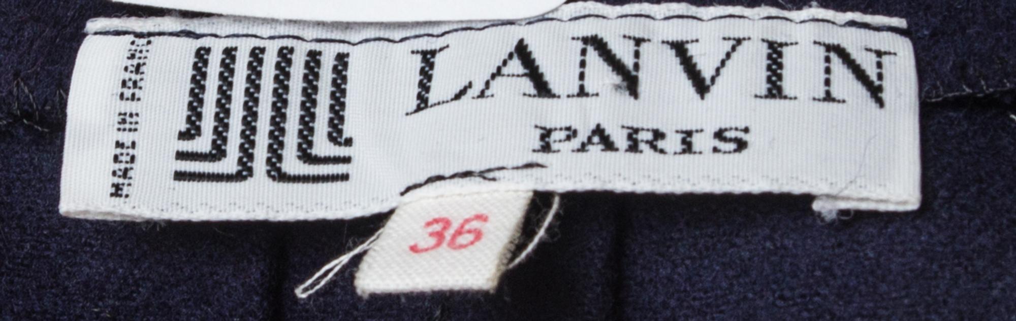 A Lanvin Navy Wool Jacket Ensemble, Pants size 36.