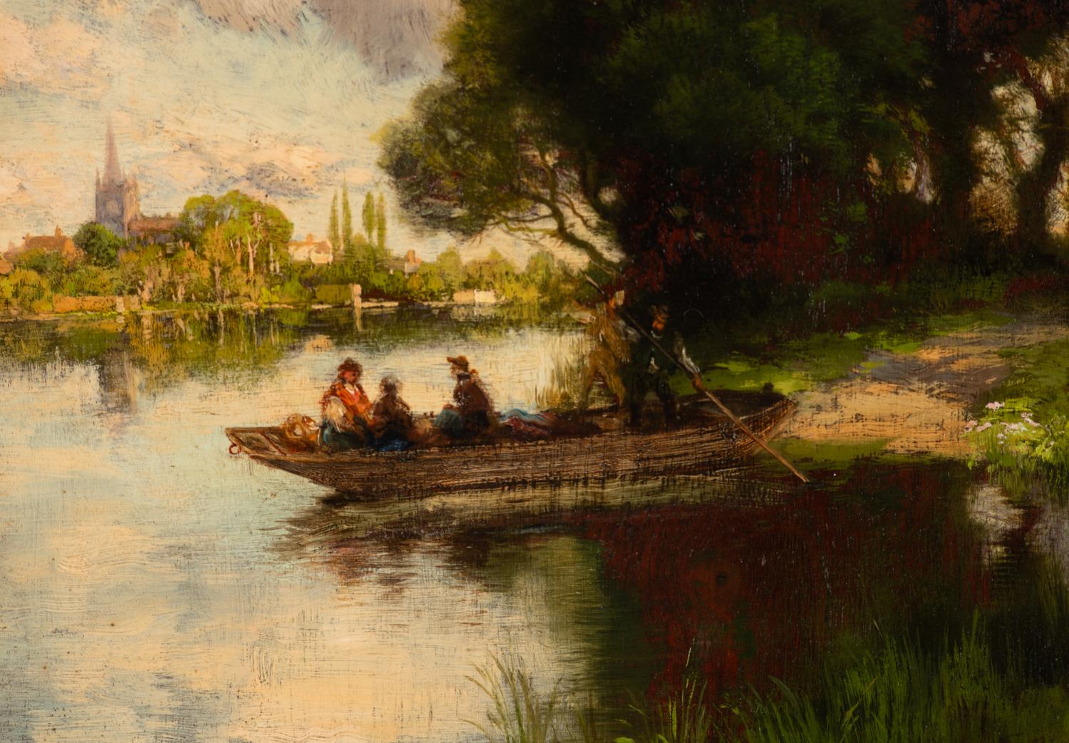 Punting on the River Cam, England , 1885
