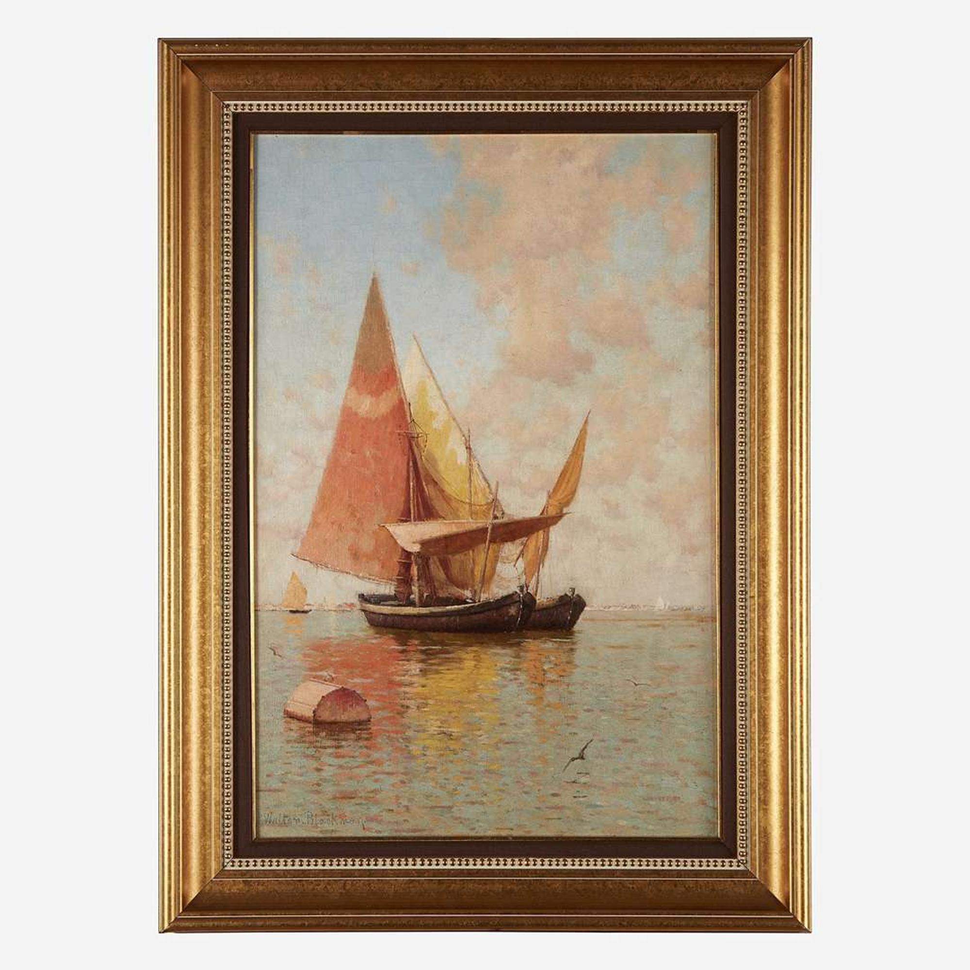 Walter Blackman (American, 1847-1928) Sailing in a Venetian Lagoon