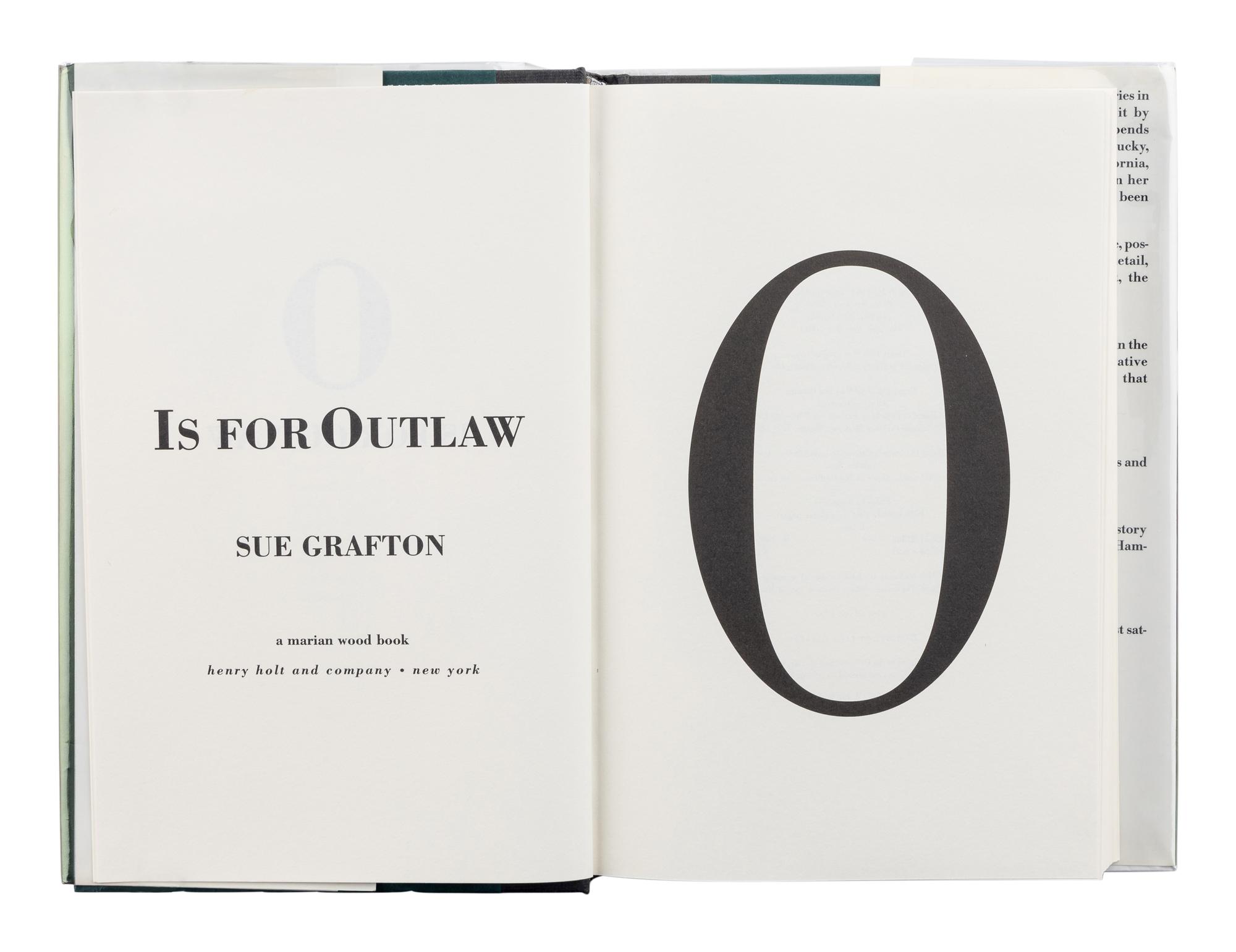 GRAFTON, Sue (1940-2017). A group of 13 works by Grafton from the Alphabet Series featuring Kinsey Millhone, MOST FIRST EDITION. FIRST ISSUE, comprising: