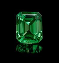 A 5.02 Carat Octagonal Step Cut Tsavorite Garnet, 5.02 carats.