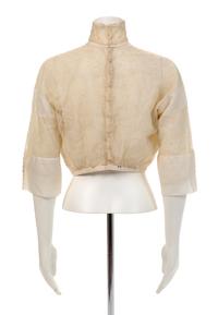 Jacques Doucet Sheer Lace and Cotton Blouse, 1910-20s Haute Couture No size label