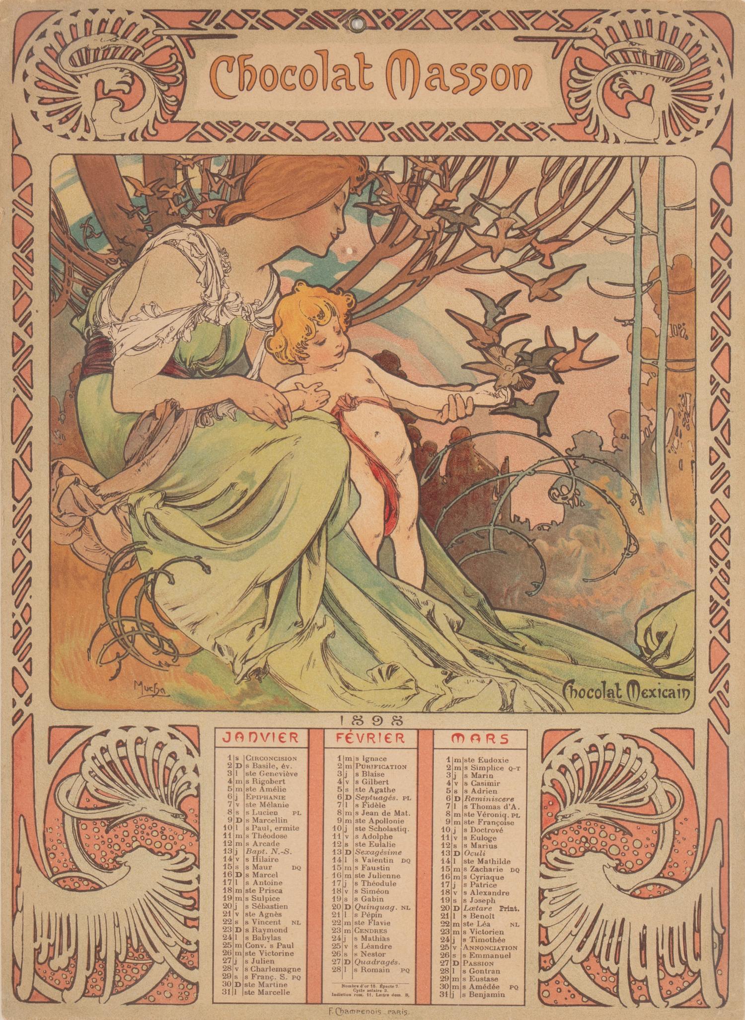Chocolat Masson / Chocolat Mexicain, 1897 (complete set of four)