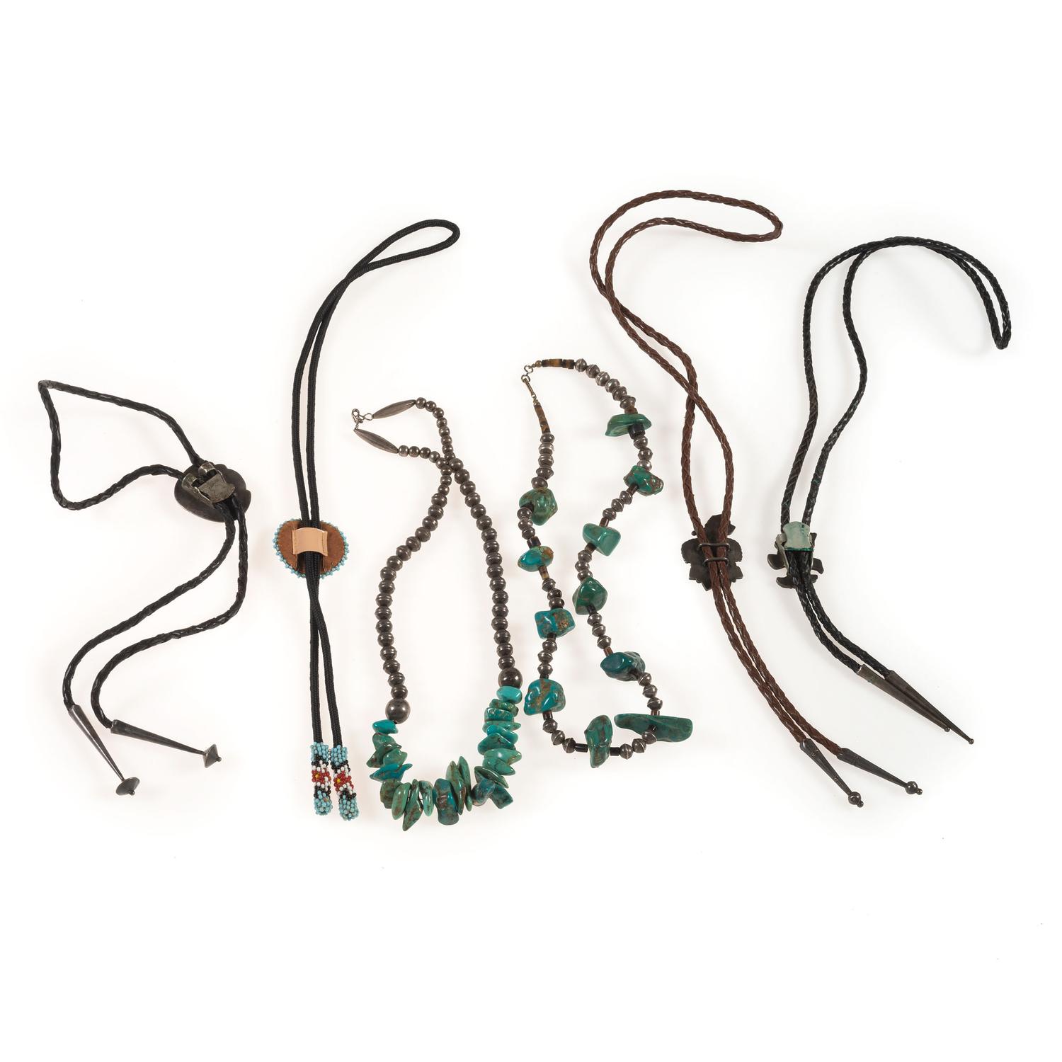 Navajo, Zuni, and Southwestern Style Necklaces and Bolo Ties