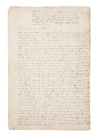 CECIL, Robert, 1st Earl of Salisbury (1563-1612). Manuscript copy of two dispatches by Sir Robert Cecil giving account of his embassy to King Henry IV of France, 23 March 1597 & 27 March 1598. [ca 17th century]. Together 17 pages (302 x 203 mm) on 5 bifolia. Marginal chipping affecting a few letters, creased, some minor soiling.