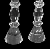 Six Cut Crystal Candlesticks