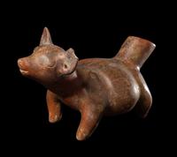 A Colima Effigy Dog Vessel