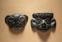 Two Moche Copper Masks