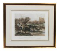 Six English Handcolored Engravings, AFTER FRANCIS CALCRAFT TURNER (BRITISH, C. 1782-1846), Height 17 3/4 x width 22 1/2 inches (visible — AFTER FRANCIS CALCRAFT TURNER (BRITISH, C. 1782-1846),