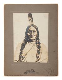 [NATIVE AMERICANS]. 2 photographs of Sitting Bull, incl. examples by FISKE and CROSS.