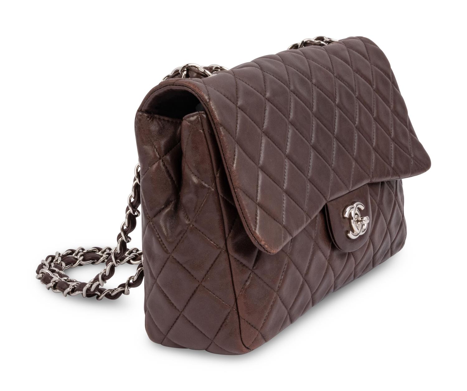 Chanel Brown Leather Flap Bag, 2008-09