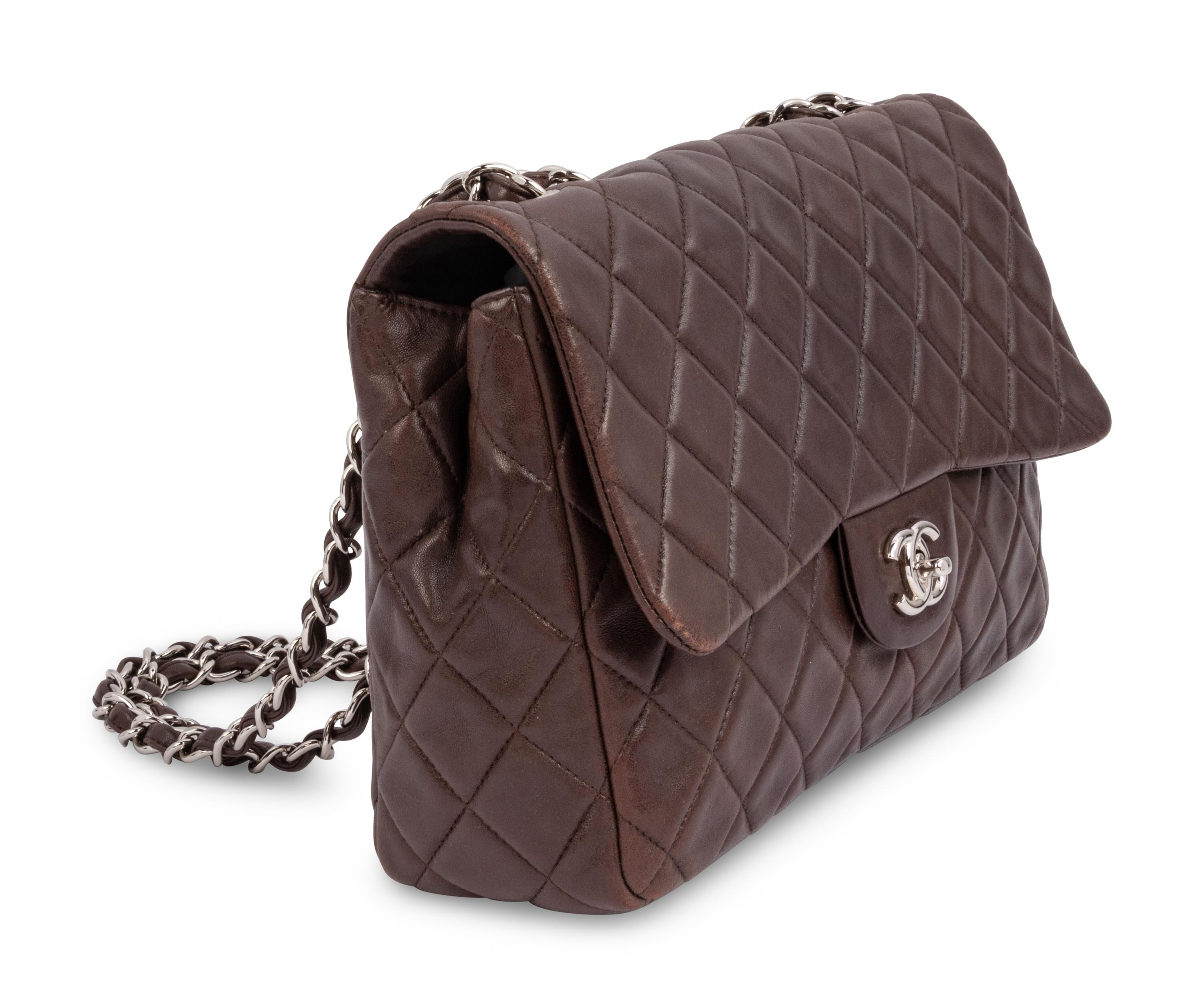 Chanel Brown Leather Flap Bag, 2008-09