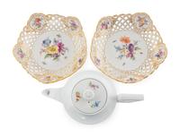 Three Meissen Porcelain Serving Articles