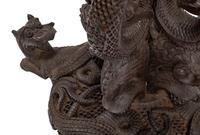 A Chinese Carved Wood Circular Table