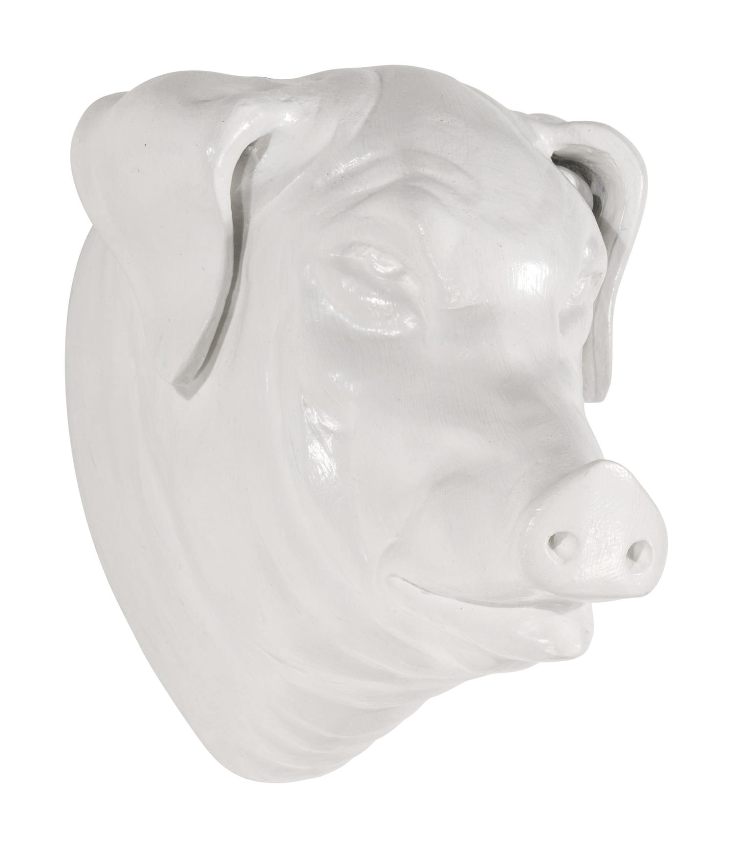 A Group of Three Ceramic Butcher's Shop Shoulder Mounts