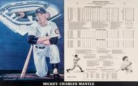 A Mickey Mantle Signed Autograph Statistics Display (Beckett Authentication Services Letter),