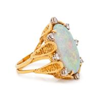 OPAL AND DIAMOND RING