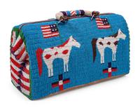 Sioux Beaded "Doctor's Bag", with American Flags and Pinto Ponies