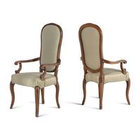 A Pair of Regence Style Walnut Fauteuils