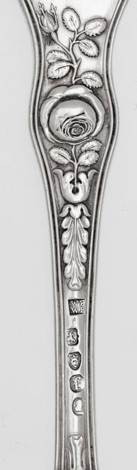 A Large Collection of English Silver Flatware Articles