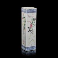 A Chinese Famille Rose and Underglazed Blue Porcelain 'Birds and Flowers' Pillow, Late 19th-20th Century — 晚清-民國 粉彩花鳥圖瓷枕