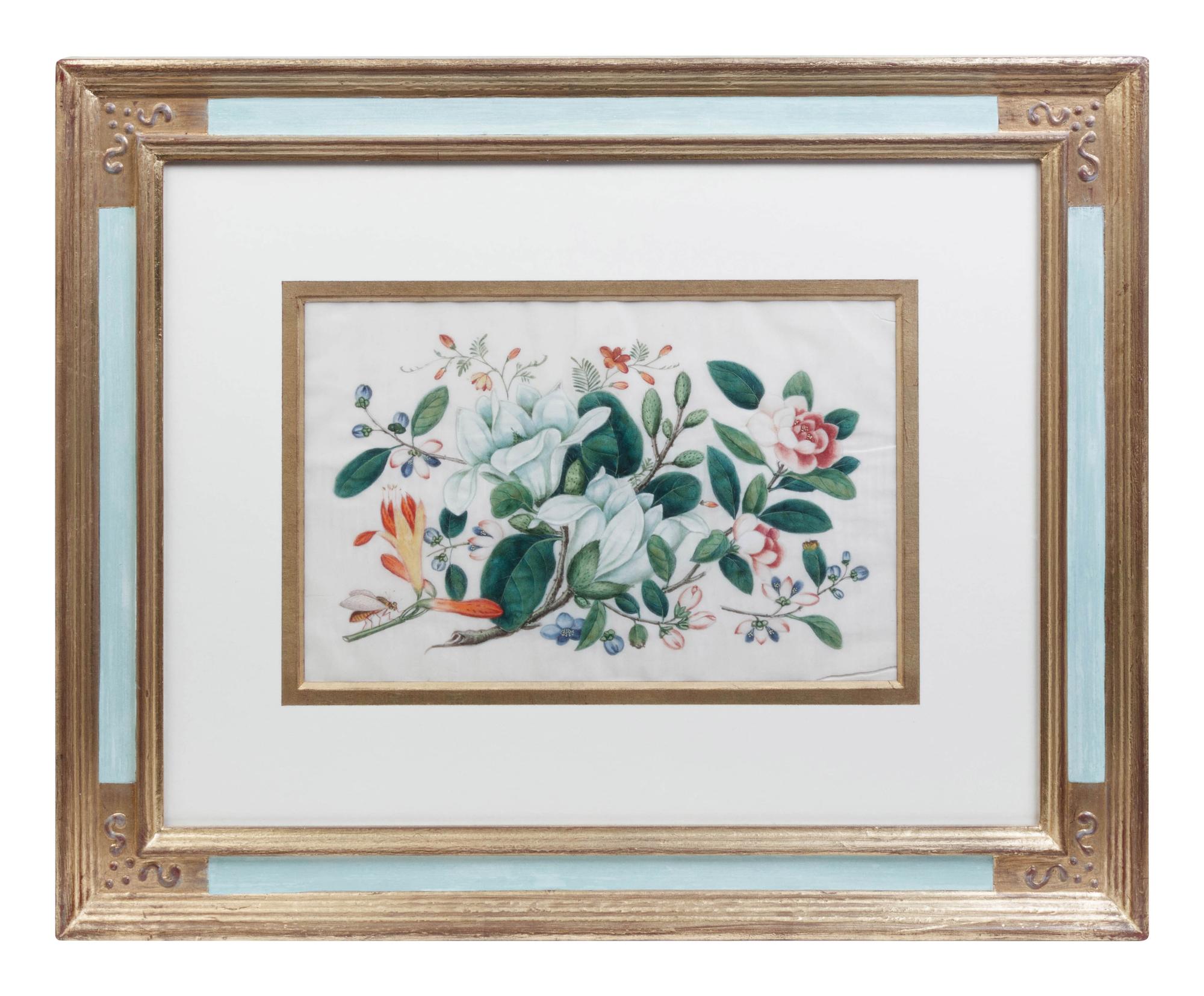 Four Chinese Export Pith Paintings