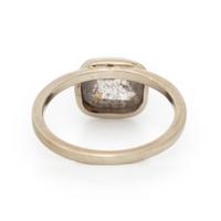 ROSE CUT DIAMOND AND WHITE GOLD RING