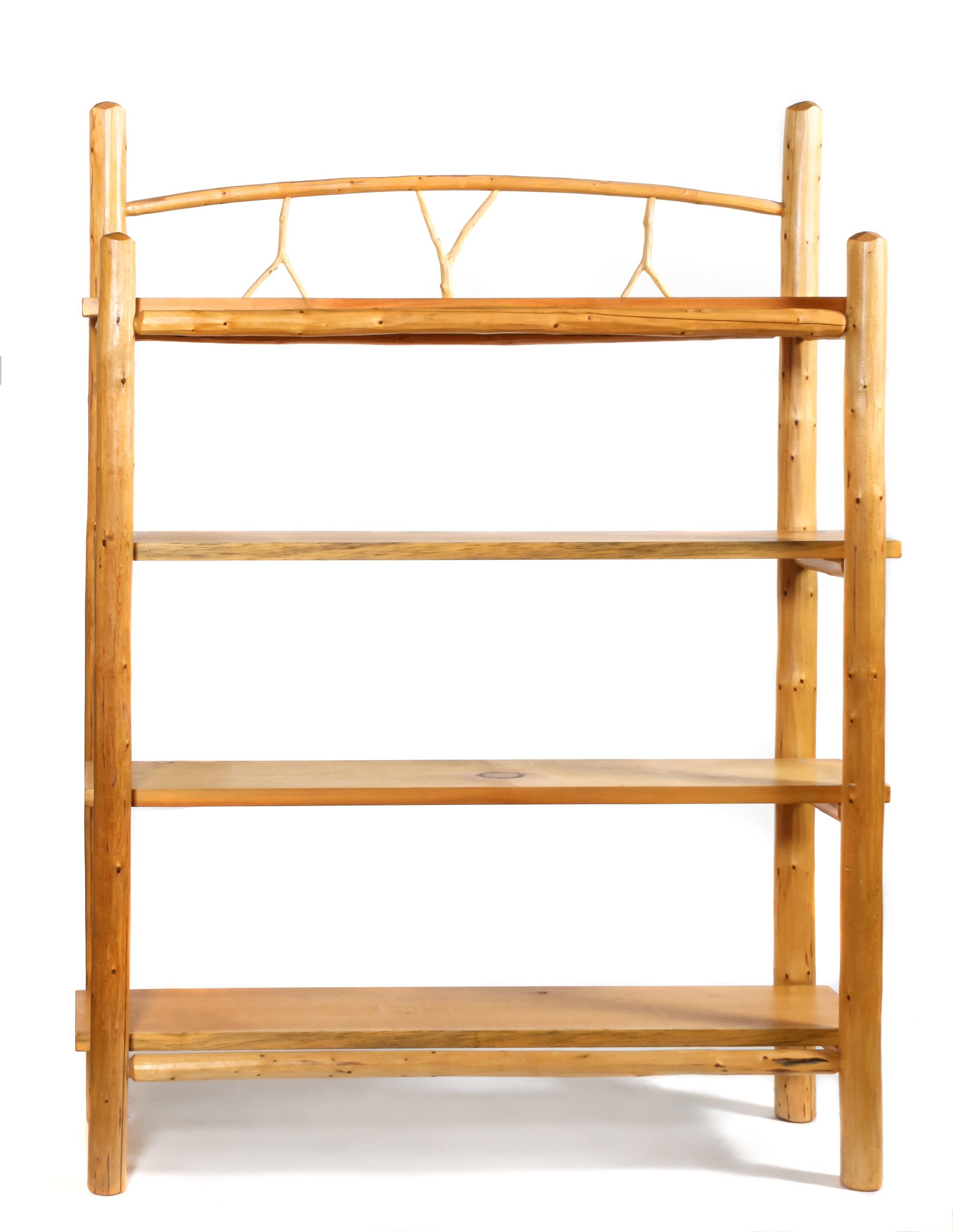Western Style Pine Bookcase Height 64 x width 50 x depth 16 inches