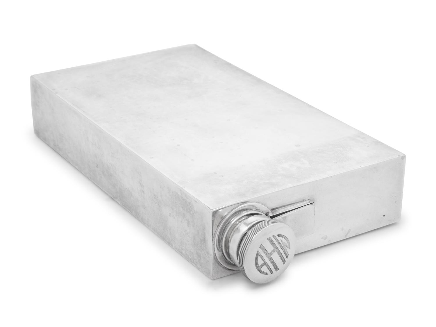 A Randahl Arts & Crafts Silver Flask Set
