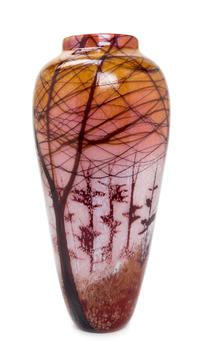 An American Studio Glass Vase, Richard Satava (b. 1950) Height 13 inches.