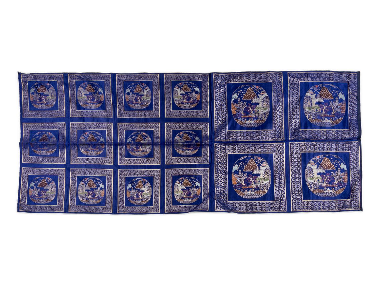 Twenty Five Chinese Embroidered Silk Panels