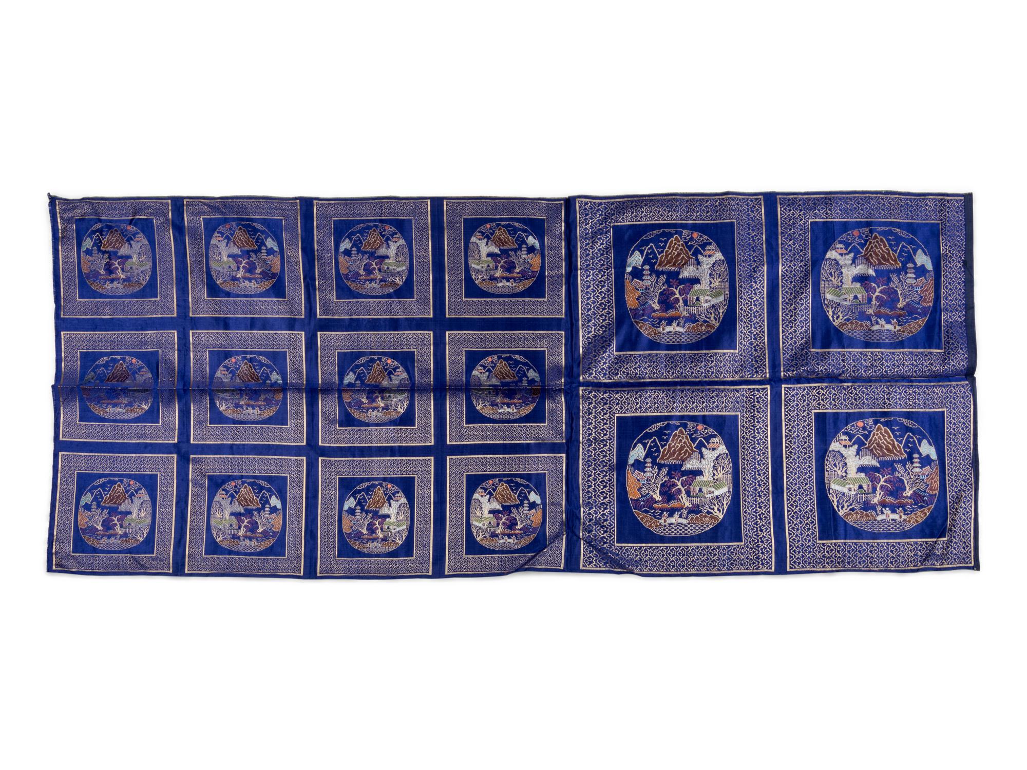 Twenty Five Chinese Embroidered Silk Panels