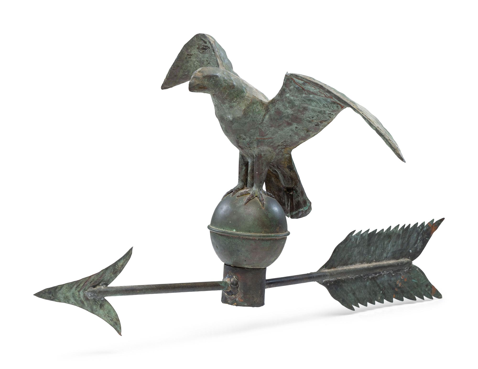 A Molded and Patinated Copper Eagle Weathervane
