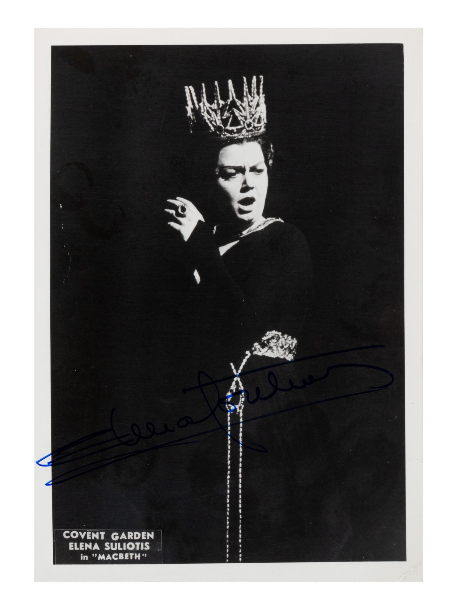 [20TH-CENTURY OPERA SINGERS]. A group of 6 signed photographs of opera singers from the 1950s-1960s, comprising images of: