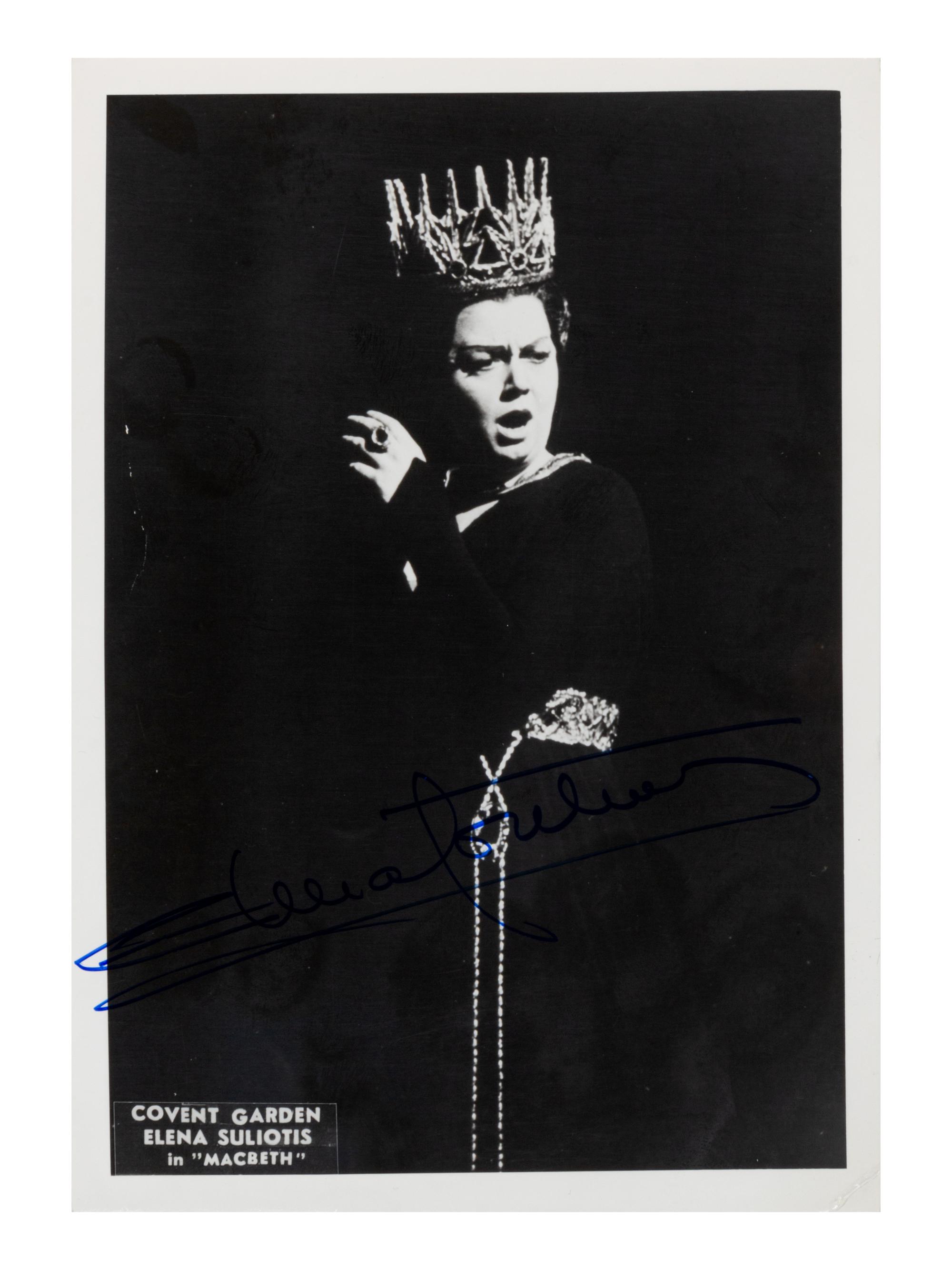 [20TH-CENTURY OPERA SINGERS]. A group of 6 signed photographs of opera singers from the 1950s-1960s, comprising images of: