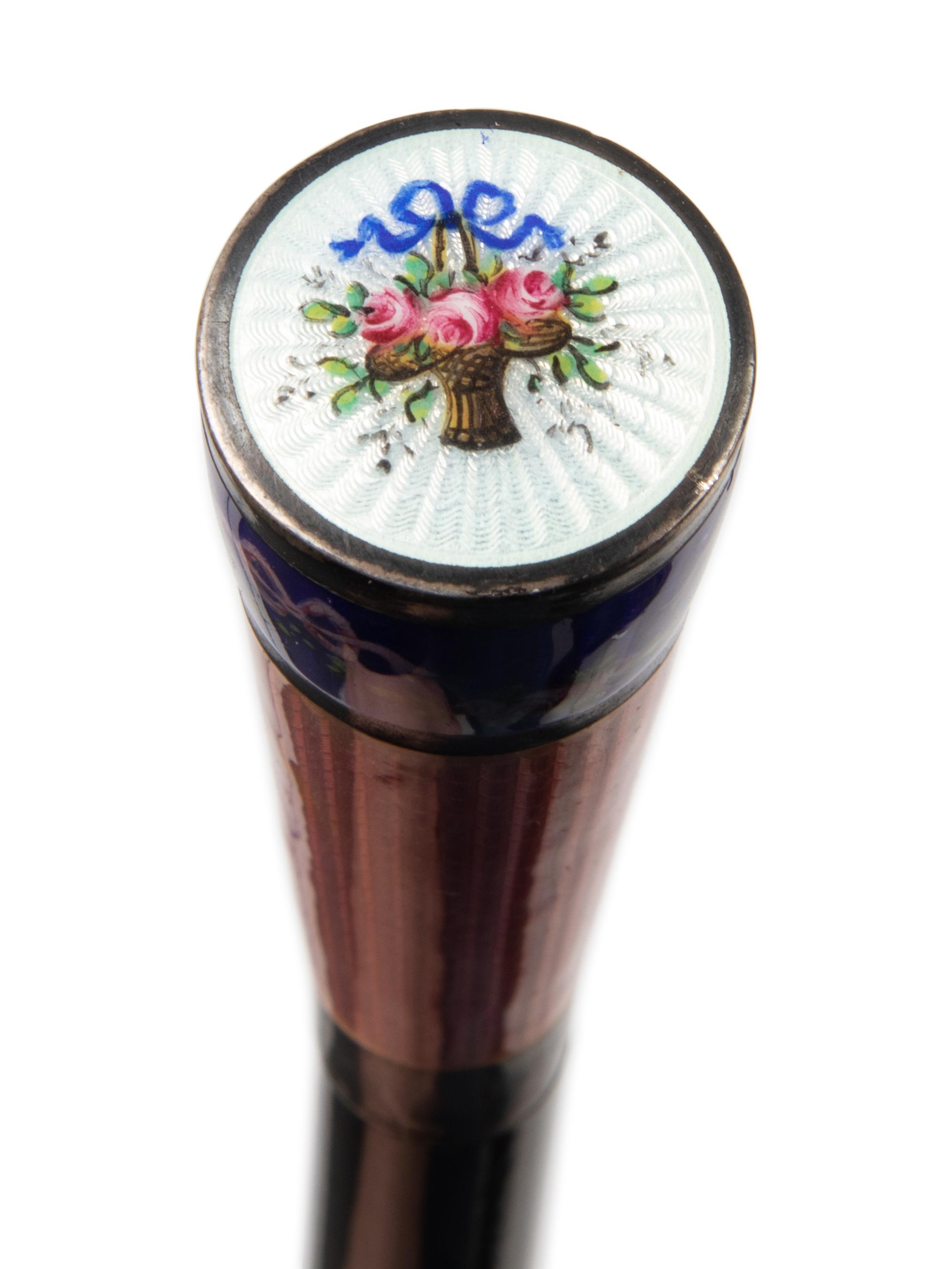 Two Continental Ebony-Shafted Lady's Walking Sticks