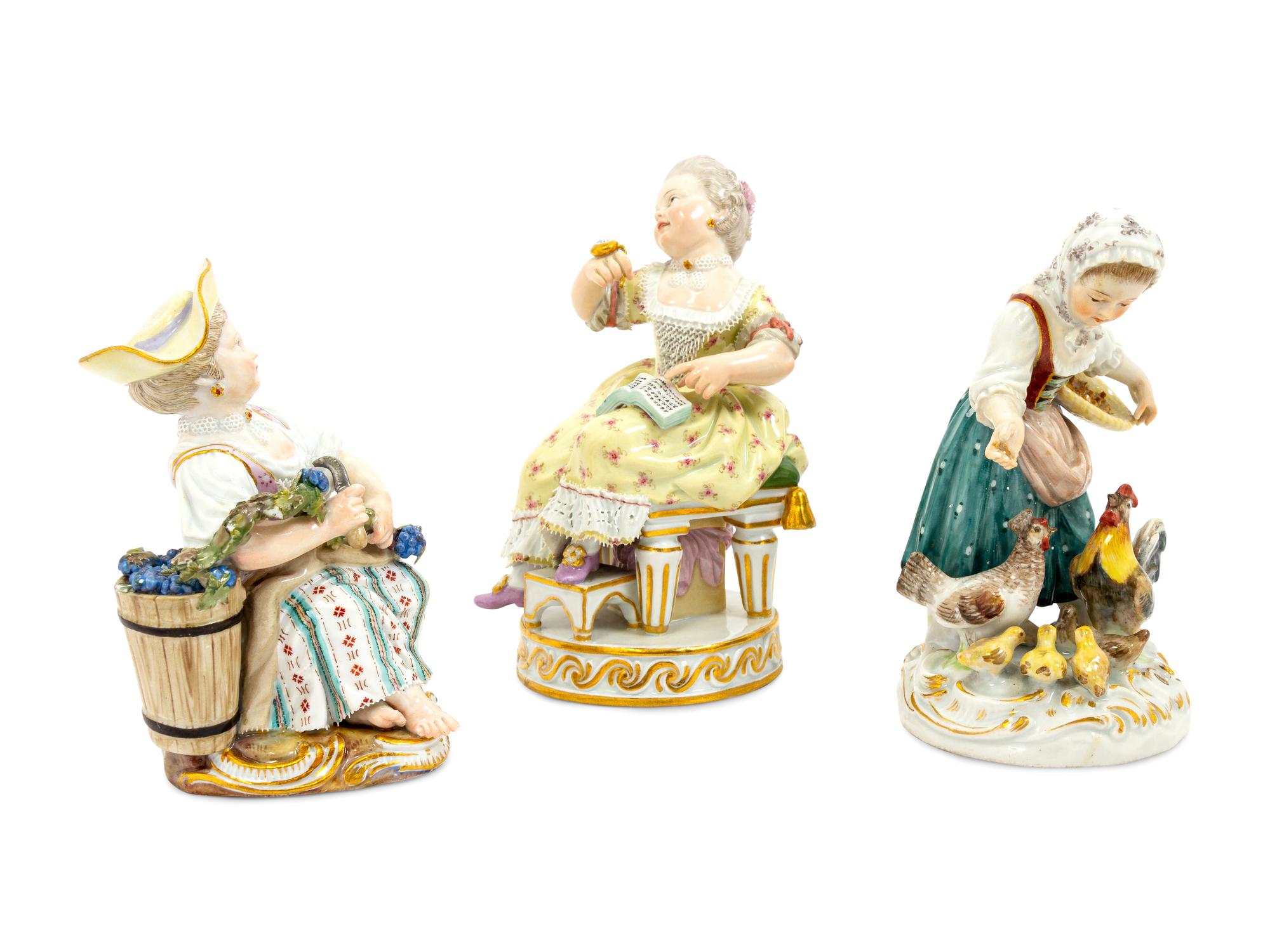 A Meissen Porcelain Group of Girls