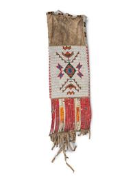 Sioux Beaded Hide Tobacco Bag