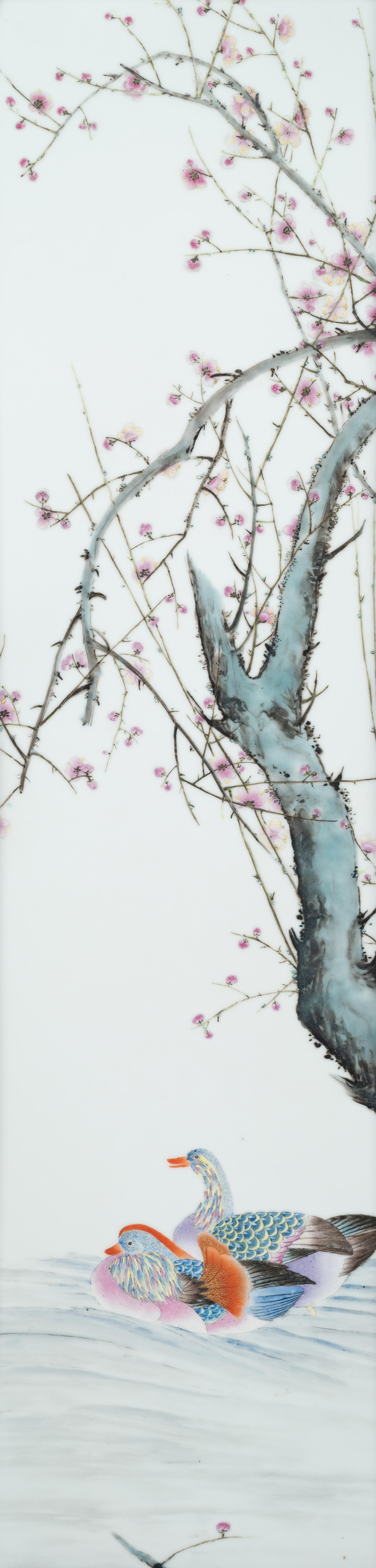 Two Famille Rose Porcelain Wall Panels