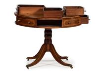 A Regency Mahogany Drum Table