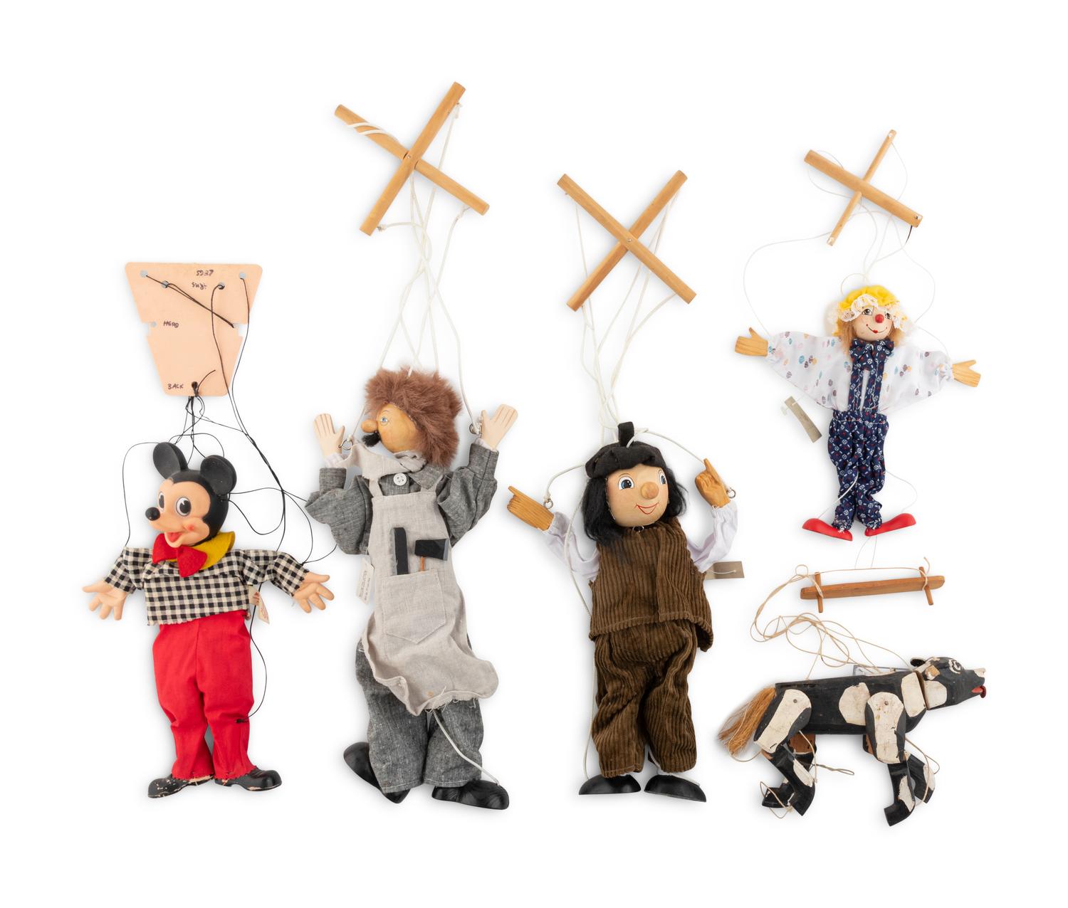 A Group of Five Marionettes