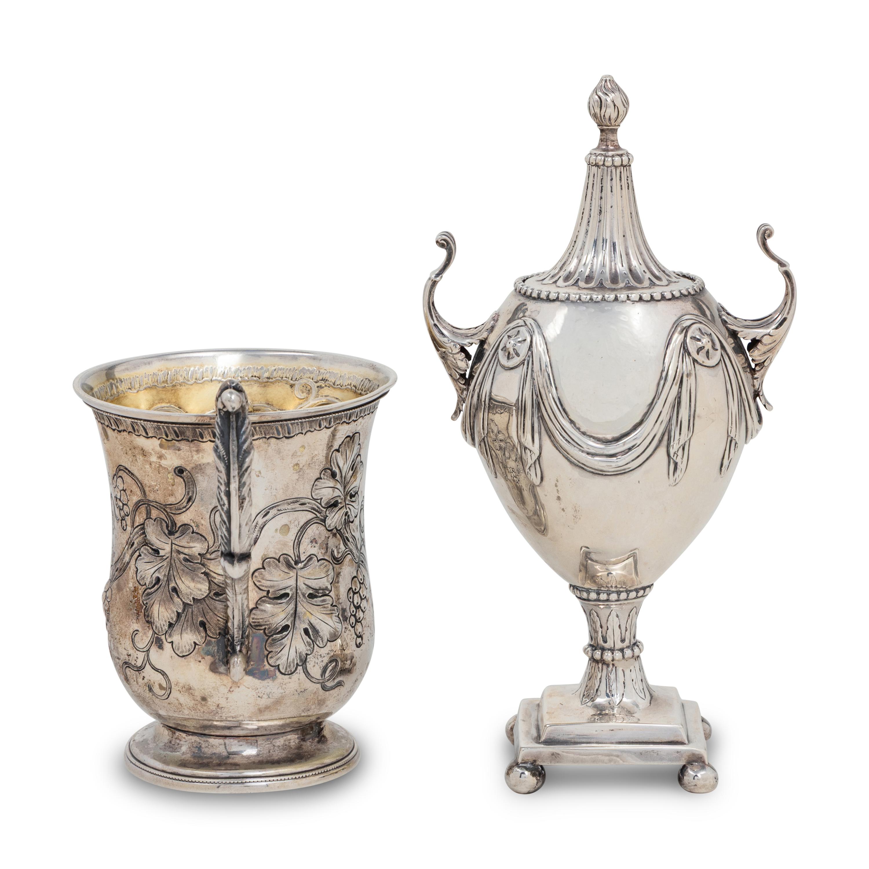 An English Silver Covered Jar