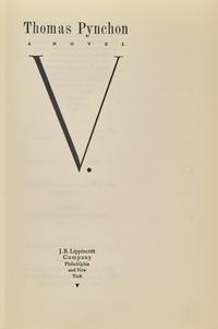 [Literature] Pynchon, Thomas. V.